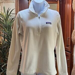 Patagonia Micro D Women's Fleece Pullover | S | Cream White Quarter Zip Recycled